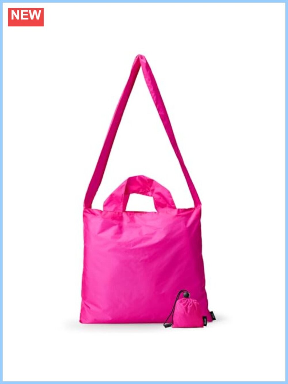Compact Foldable Ripstop Nylon Tote Bag Lightweight Reusable Grocery Shoulder